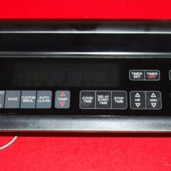 Part # W10438751, 8300440, W10406069 Whirlpool Oven Electronic Control Board And Console (used, overlay good - Black)