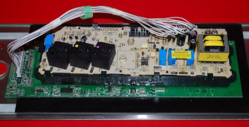 Part # WB27T10390, WB27T10378, 164D4105P045 GE Oven Touchpad Control Panel and Control Board (used, overlay good - Black and Stainless Steel)