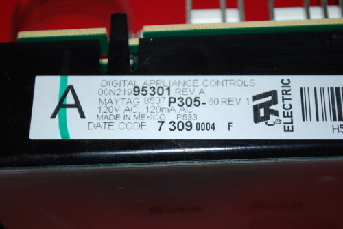Part # 8507P305-60 Maytag Oven Electronic Control Board (used, overlay fair - White)