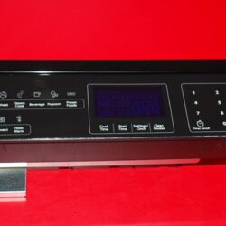 Part # W10861734, WPW10532438, W10412514, W10518560 Whirlpool Microwave Oven Control Panel And Control Board (used, overlay fair - Black)