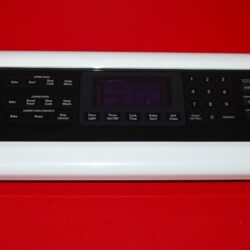 Part # WPW10424187, WPW10295112, WPW10365423 Kitchen-Aid Gas Oven Touch Panel And Control Board (used, overlay good - White)