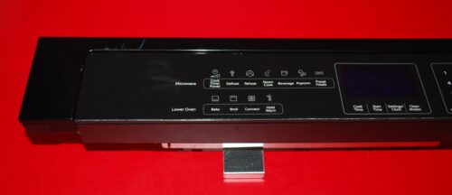 Part # W10861734, WPW10532438, W10412514, W10518560 Whirlpool Microwave Oven Control Panel And Control Board (used, overlay fair - Black)