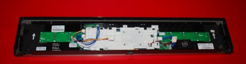 Part # W10444132, W10452891, W10569635, W10651112 Jenn-Air Microwave Oven Touch Panel And Control Board (used, overlay good - Stainless Steel/ Black)
