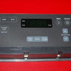 Part # W10834014 Whirlpool Oven Electronic Control Board (used, overlay fair - Dark Gray)