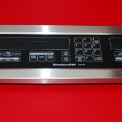 Part # 4451790, 8302739, 8302305 Kitchen-Aid Oven Touch Panel And Control Board (used, overlay good - Stainless Steel/ Black)