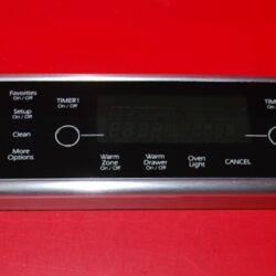 Part # WPW10206079, 8507P226-60 Jenn-Air Oven Control Panel And Control Board (used, overlay good - Stainless Steel/Black)