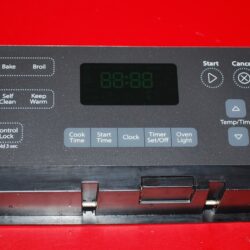 Part # W10734605 Whirlpool Oven Electronic Control Board (used, overlay good - Dark Gray)