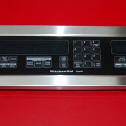 Part # 4451791, 8302754, 8302305 Kitchen-Aid Oven Touch Panel And Control Board (used, overlay good - Stainless Steel/Black)