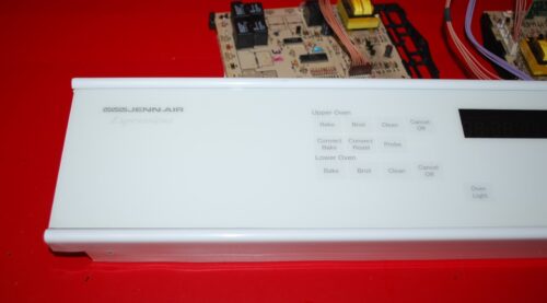 Part # 71001797, 8507P014-60, 209620, 209618 Jenn-Air Oven Control Panel And Boards (used, overlay good - White)
