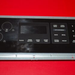 Part # 383EW1N006N, 6871W1N002E LG Oven Switch Membrane And Control Board (used, overlay fair - Black)