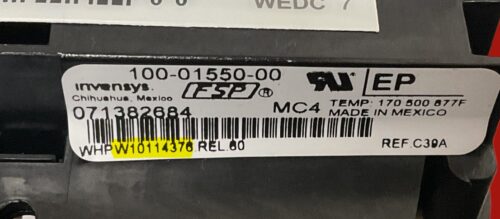 Part # W10831410 | W10114378 Whirlpool Oven Control Board (overlay good - White)