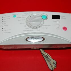 Part # 8182311 | 8181866 Whirlpool Front Load Washer Panel And User Interface Board (used, condition fair - Light Grey)