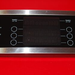 Part # 74011955, 8507P263-60, WP74009714 Jenn-Air Oven Touch Panel And Control Board (used, overlay good - Stainless Steel/Black)