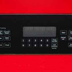Part # WB07T10741, WB27X25342 GE Oven Touch Panel And Board (used, overlay good - Black)