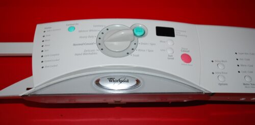 Part # 8182716, WP8182785 Whirlpool Front Load Washer Panel And User Interface Board (used, condition good - Light Grey)
