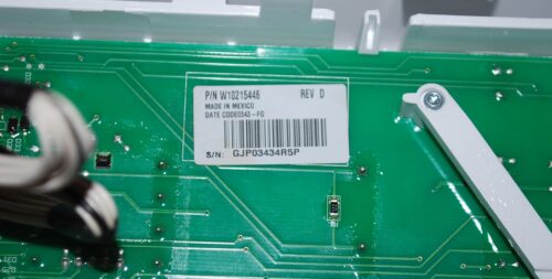 Part # W10215747, W10215446 Whirlpool Dryer Control Panel And User Interface Board (used, condition fair - White)