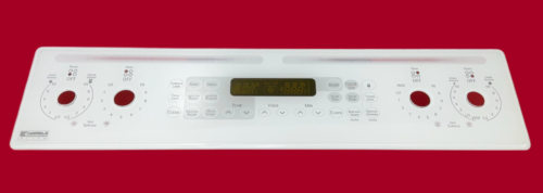 Part # WB27T10155 | WB27T10220 | 164D4105P024 - Kenmore Oven Glass Touch Panel And Control Board (used, overlay good - White)