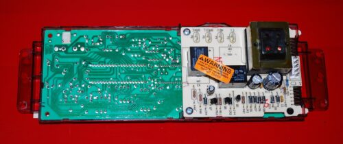 Part # 183D6012P003, WB27K10143 GE Gas Oven Electronic Control Board (used, overlay poor - White/Red)