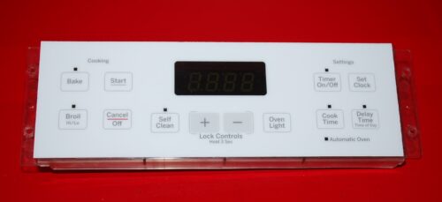 Part # 164D8450G173, WB27X29091 GE Oven Electronic Control Board (used, overlay very good- White)