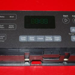 Part # W10424890 Whirlpool Oven Electronic Control Board (used, overlay fair - Dark Gray)