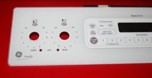 Part # WB27T10386, WB27T10377 164D4105P044 GE Oven Control Panel And Board (used, overlay good - Bisque)