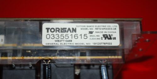Part # WB27T10468, 191D3776P003    GE Oven Electronic Control Board (used, overlay fair - Dark Gray)