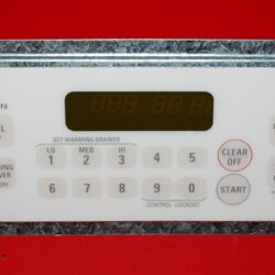 Part # 183D8083P002, WB27K10088 GE Gas Oven Electronic Control Board (used, overlay fair - Bisque)