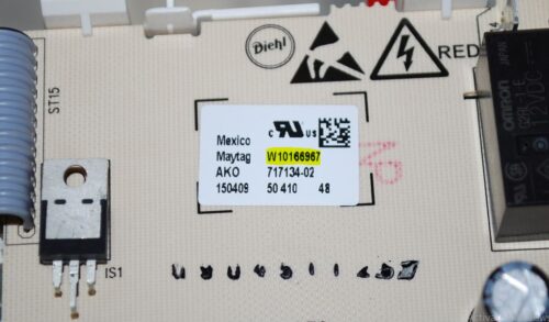 Part # W10166967 Maytag Oven Electronic Control Board (used, overlay fair - White)
