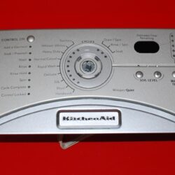 Part # 8182597, 8182150 Kitchen-Aid Front Load Washer Control Panel And User Interface Board (used, condition fair - Dark Gray)