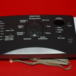 Part # 8181674, WP8181699, 8181699 Kenmore Front Load Washer Panel And User Interface Board (used, condition fair - Black/White)
