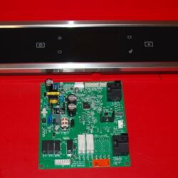 Part # W11428583, W11261165 Whirlpool Built In Wall Oven Panel And Board (used, overlay good - Stainless Steel/Black)