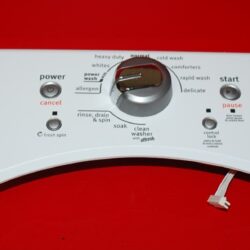 Part # WPW10359218, W10359218, W10362704 Maytag Front Load Washer Control Panel And Board (used, condition fair - White)