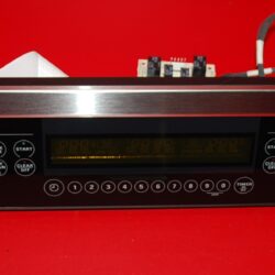 Part # WB36T10884, WB27T10653, 164D4778P019, WB27T10568 GE Oven Control Panel And Boards (used, overlay good - Stainless Steel/Black)