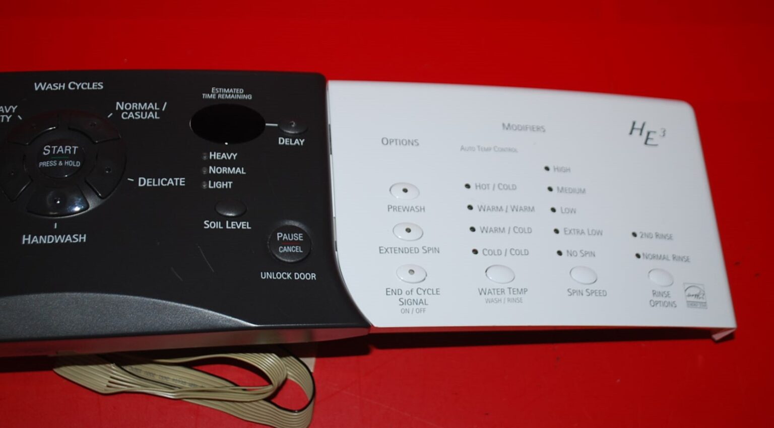 Part 8182243, 8182995 135 Kenmore Front Load Washer Panel And User Interface Board (used
