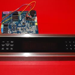 Part # W10617328, Board W10317347, W10317343 Kitchen-Aid Oven Touch Panel And Control Boards (used, overlay good - Stainless Steel/Black)