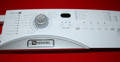 Part # 8183056, 8182150 Maytag Front Load Washer Control Panel And User Interface Board (used, condition good - White)