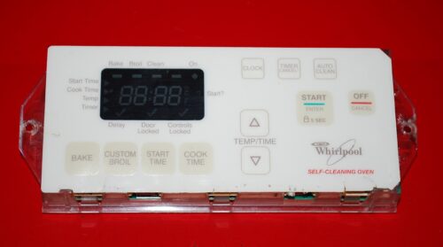 Part # 9761114, 6610451 Whirlpool Gas Oven Electronic Control Board (used, overlay poor - Bisque)