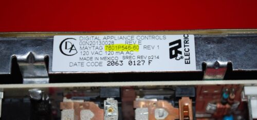 Part # 7601P546-60, WP5701M512-60 Maytag Oven Electronic Control Board (used, overlay fair - Yellow)