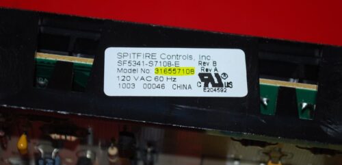 Part # 316557108    Frigidaire Oven Electronic Control Board (used, overlay fair - Black)