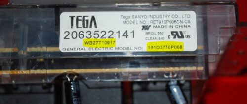 Part # WB27T10817, 191D3776P008 GE Oven Electronic Control Board (used, overlay poor- Black)