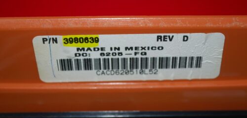 Part # 3980639 | 8559430 Kenmore Dryer Control Panel And User Interface Board (used, condition fair - Orange/Silver)