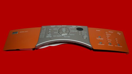 Part # 3980639 | 8559430 | Kenmore Dryer Control Panel And User Interface Board (used, condition fair - Orange/Silver)