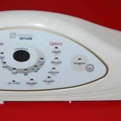 Part # 22004438, 22004488 Maytag Washer Panel And Control Board (used, overlay fair - White)