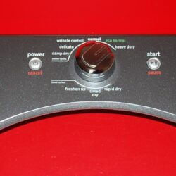 Part # W10384999, WPW10387236 Maytag Dryer Control Panel And User Interface Board (used, condition good - Dark Gray)