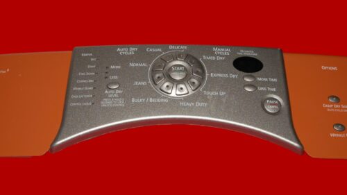 Kenmore Dryer Control Panel and User Interface Board 3980639 | 8559430 | OEM Used Tested (condition fair - Orange/Silver)