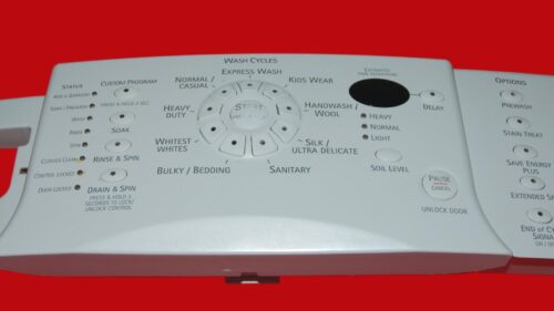 Kenmore Front Load Washer Panel and User Interface Board - 8182642 | 8182255 (overlay fair - White)