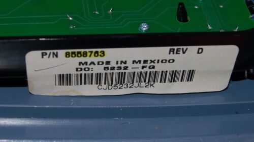 Part # 8558763 | 8559430 Kenmore Dryer Control Panel And User Interface Panel (condition fair - Blue/Silver)
