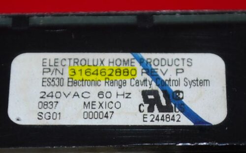 Part # 316462880 Frigidaire Oven Electronic Control Board (used, overlay poor - Black)