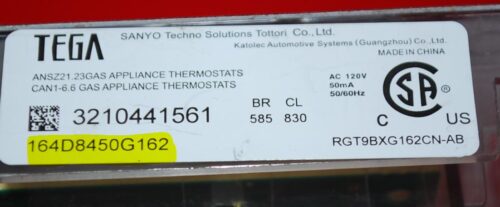 Part # 164D8450G162, WB27X26656 GE Gas Oven Electronic Control Board (used, overlay good - White)