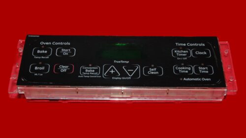 GE Oven Control Board 164D8450G023 | WB27T11282 | OEM Used Tested (overlay fair - Black)